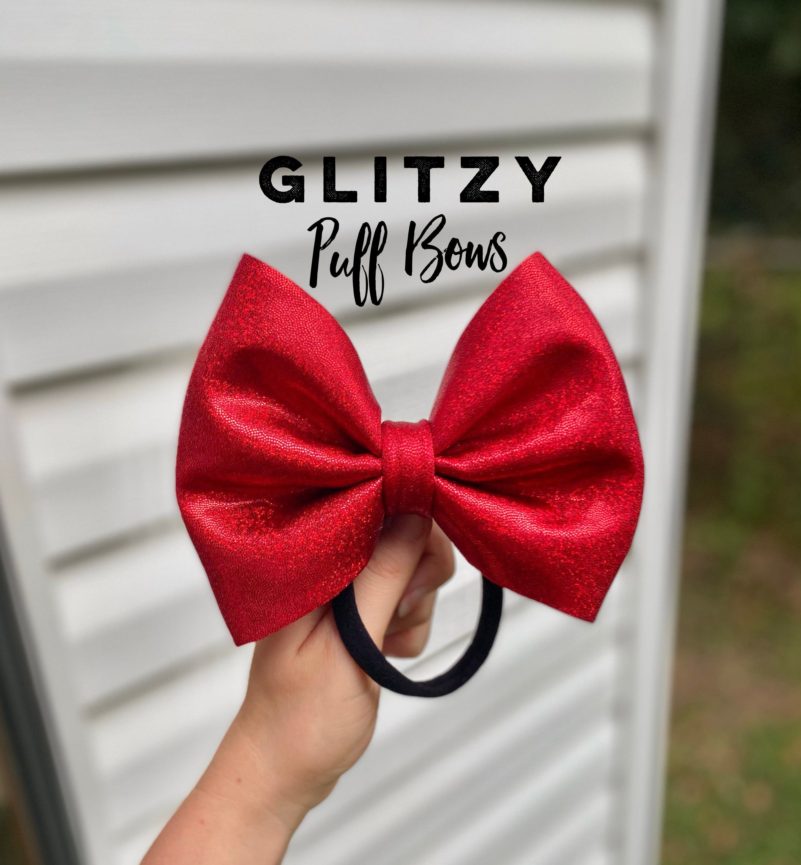 GLITZY PUFF BOWS